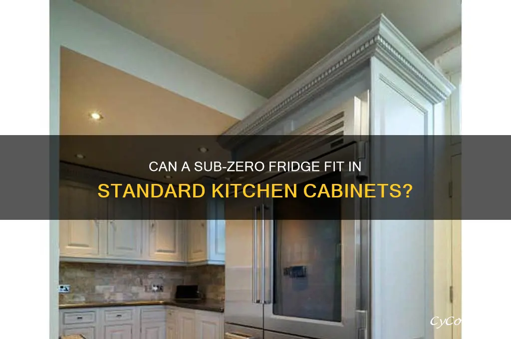 can a sub zero refrigerator fit in standard