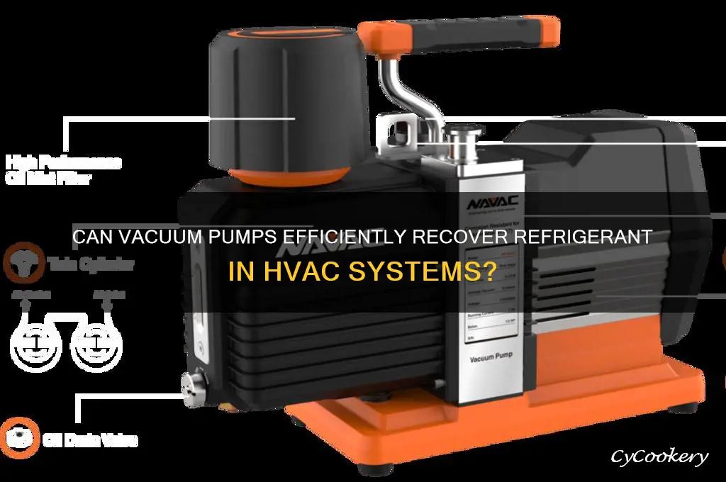 can a vacuum pump recovery refrigerant