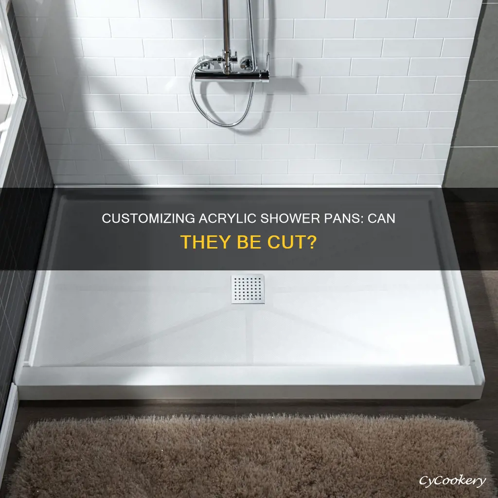 can acrylic shower pan be cut to size
