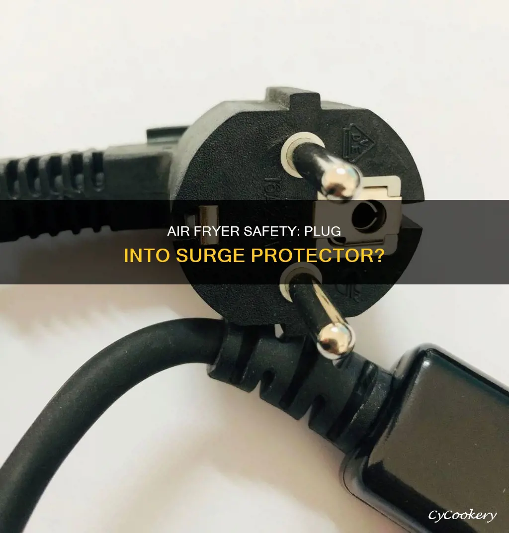 can air fryer plug into surge protector