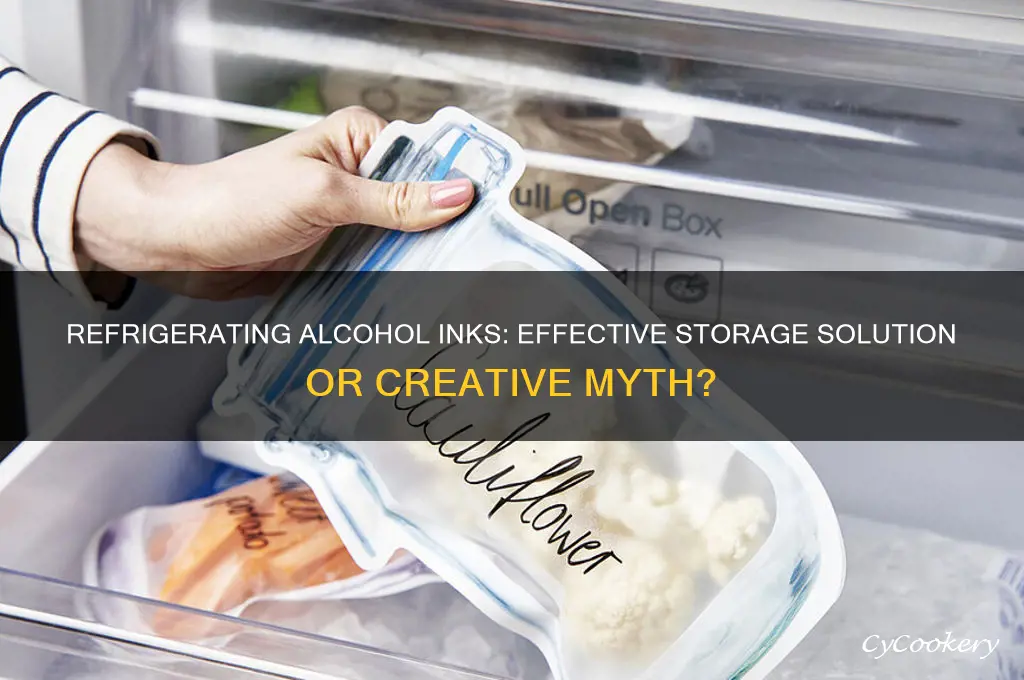 can alcohol inks be stored in the refrigerator