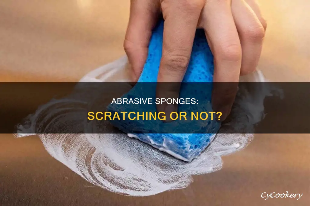 can an abraseive sponge scratcj a pan