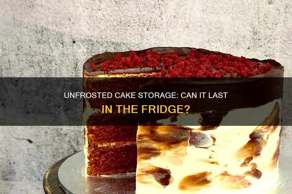 can an unfrosted cake stay in refrigerator