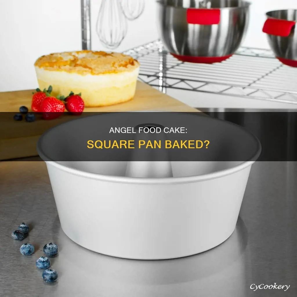 can angel food cake be baked in a square pan
