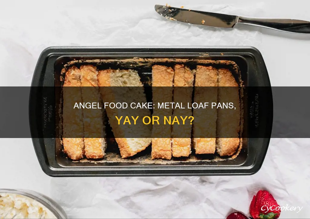 can angel food mix be made in metal loaf pans