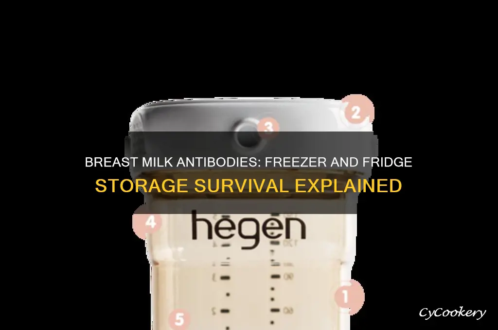 can antibodies in breast milk survive freezer and refrigerator