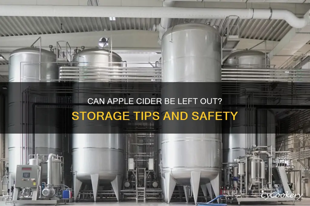 can apple cider be left out of refrigerator