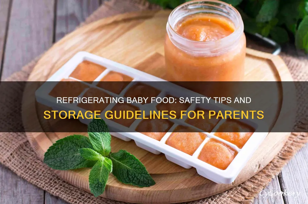 can baby food be refrigerated