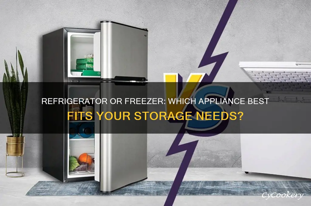 can be a refrigerator or a freezer