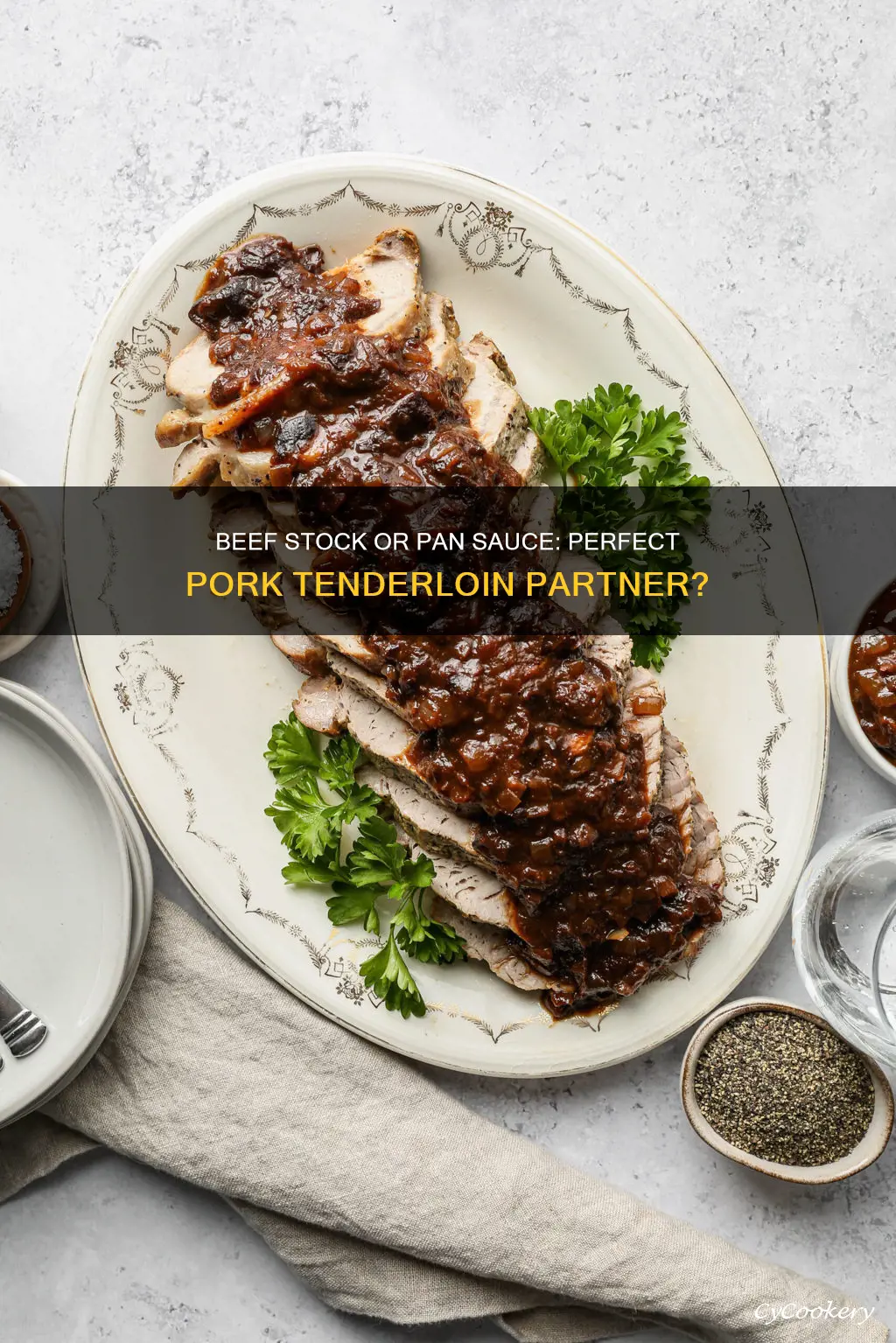 can beef stock sub for pan sauce with potk tenderloin
