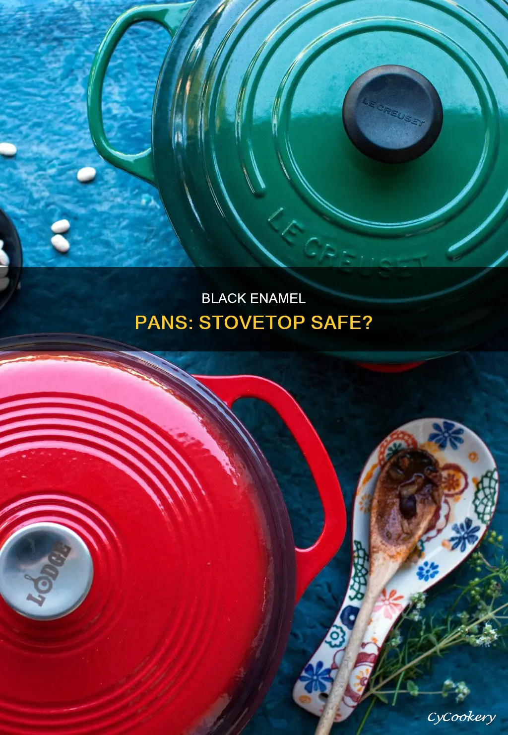 can black enamel pans go on stovetop