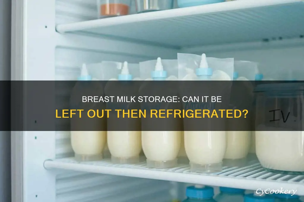 can breast milk be left out then refrigerated