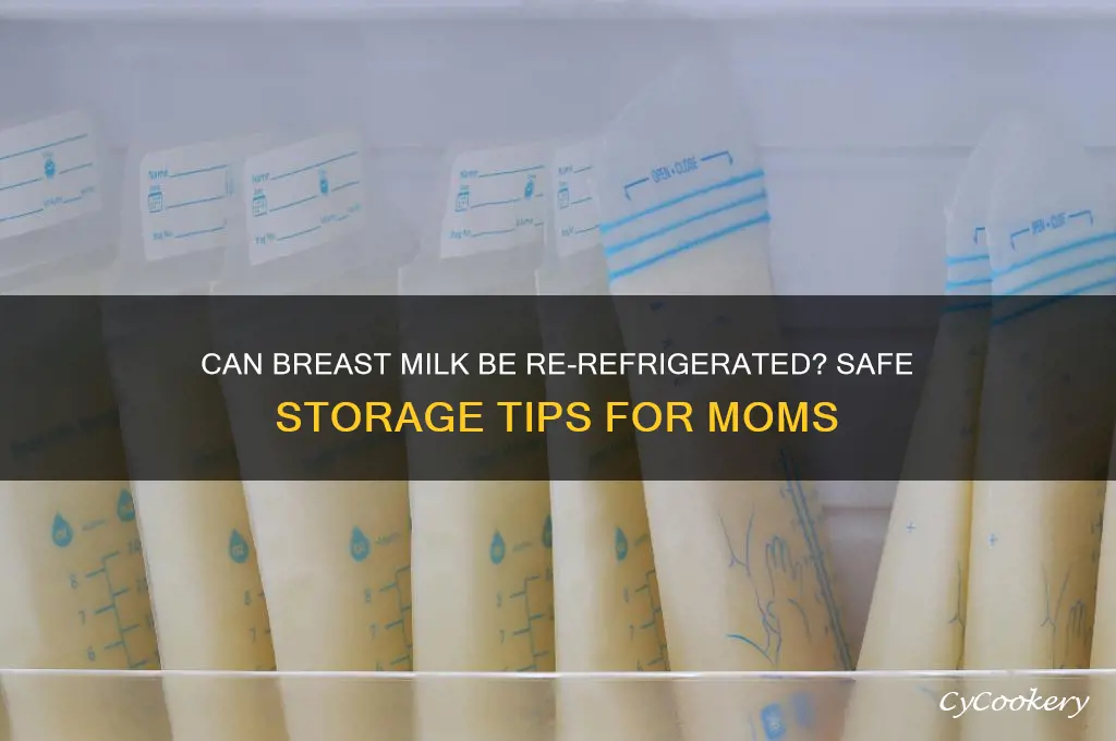 can breastmilk be re refrigerated