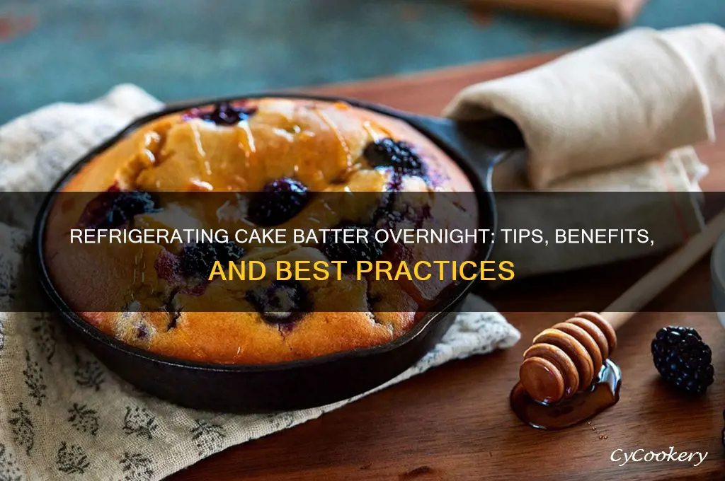 can cake batter be refrigerated overnight