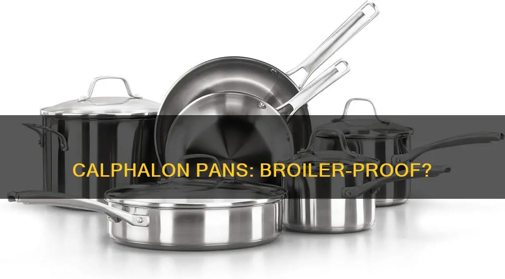 can calphalon pan go under broiler