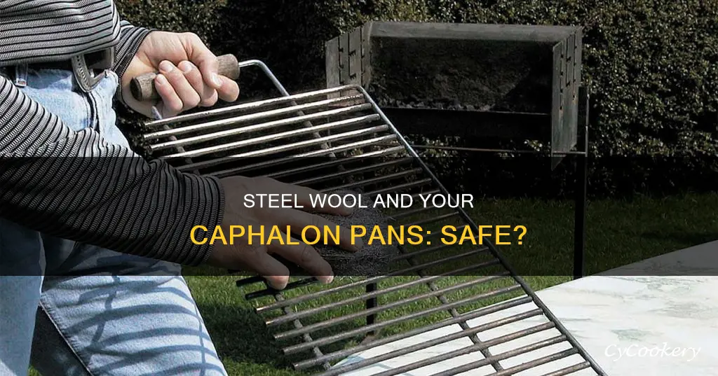 can caphalon pans be cleaned with steel wool