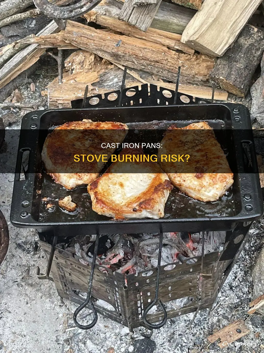 can cast iron pans burn your stove