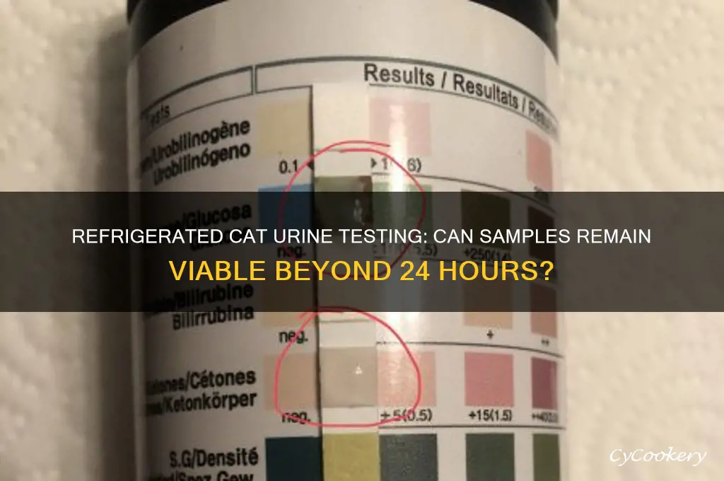 can cat urine be tested past 24 hours if refrigerates