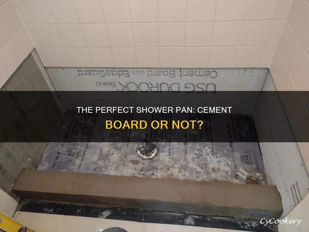 can cement board be used as a shower pan