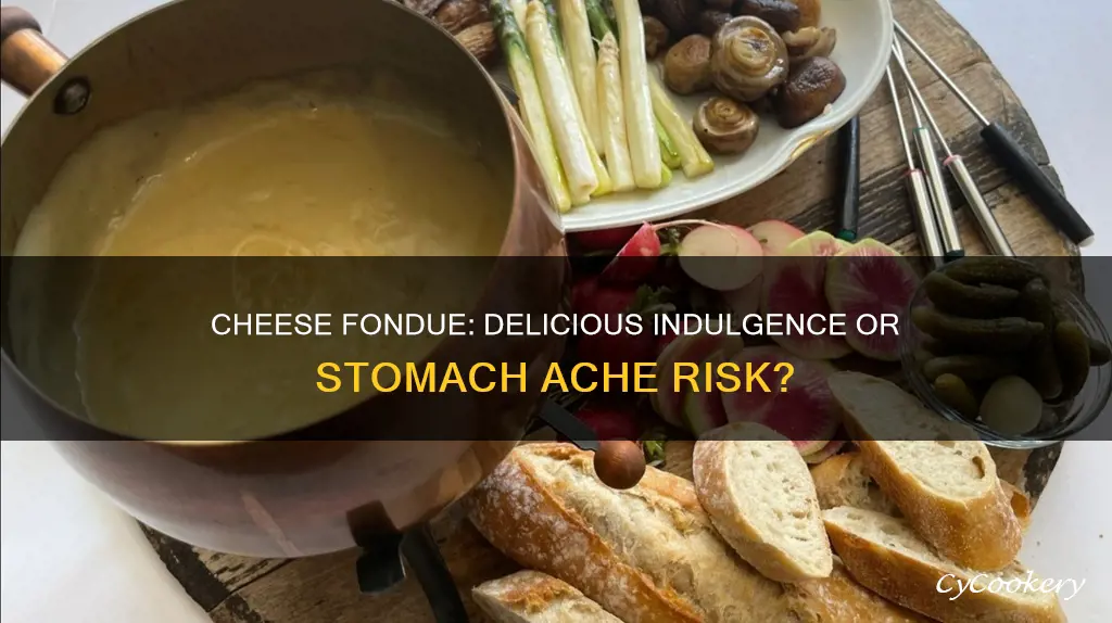 can cheese fondue make you have a stomach ache