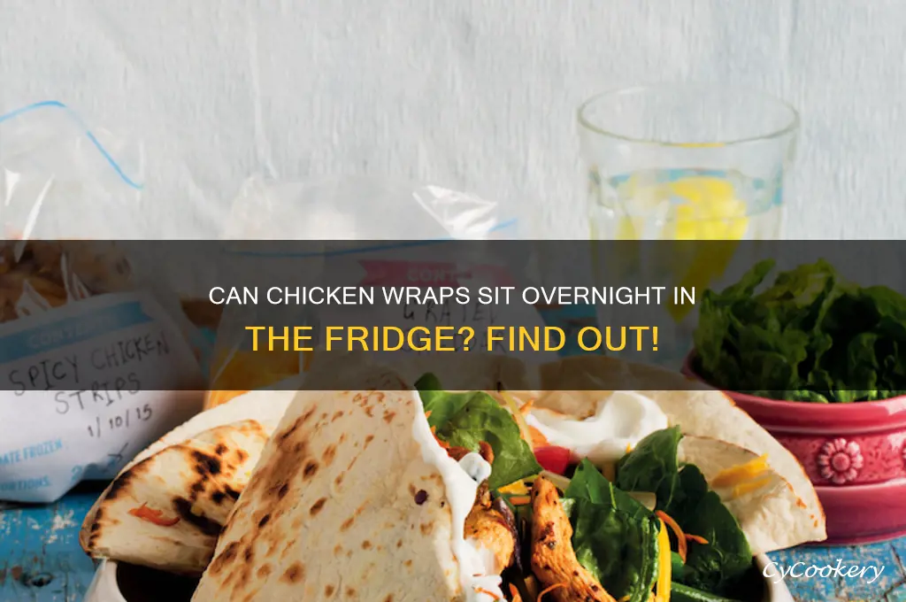 can chicken wraps sit overnight in refrigerator