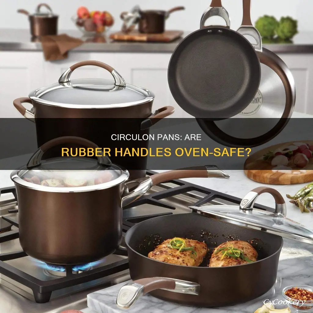 can circulon pans with rubber handles go in the oven