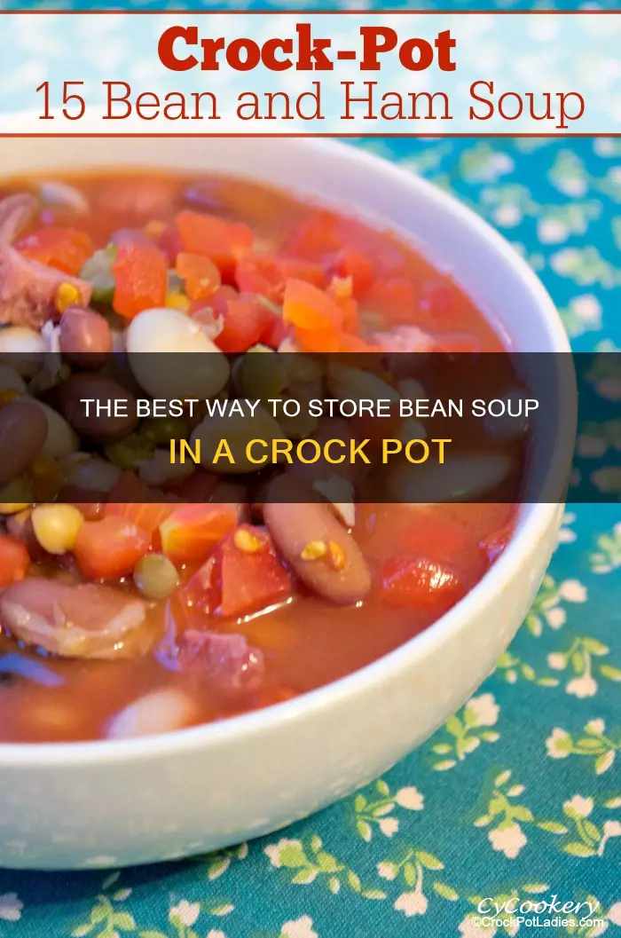 can cooked beean soup sit in a crock pot