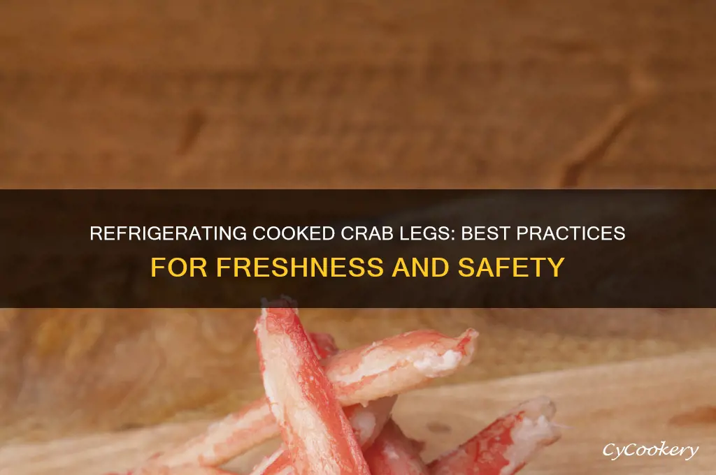 can cooked crab legs be refrigerated
