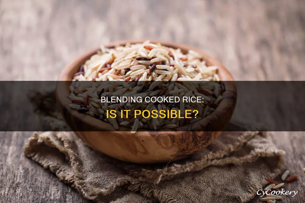 can cooked rice be blended