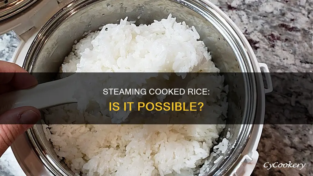 can cooked rice be steamed