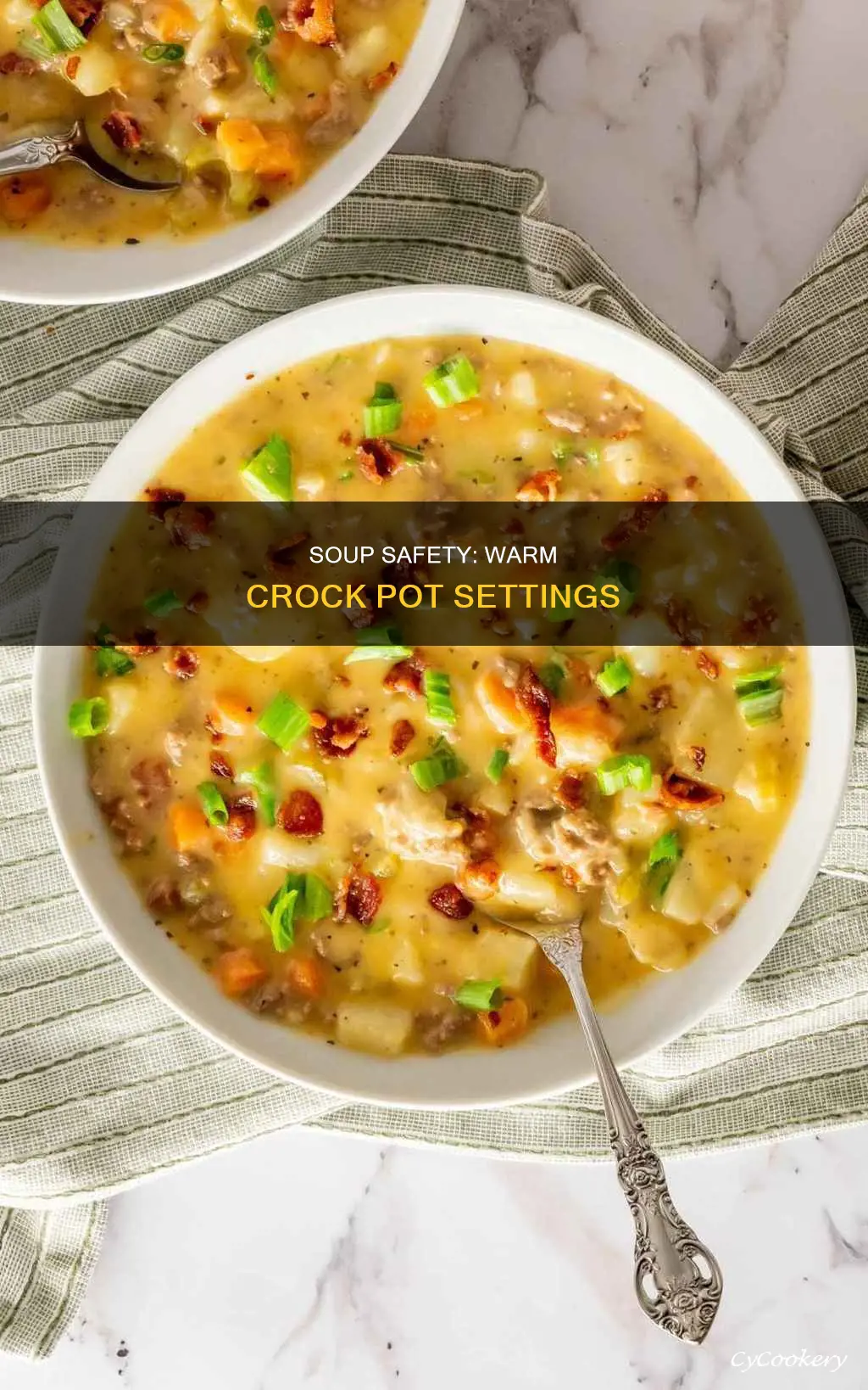can cooked soup set in crock pot on warm sitting