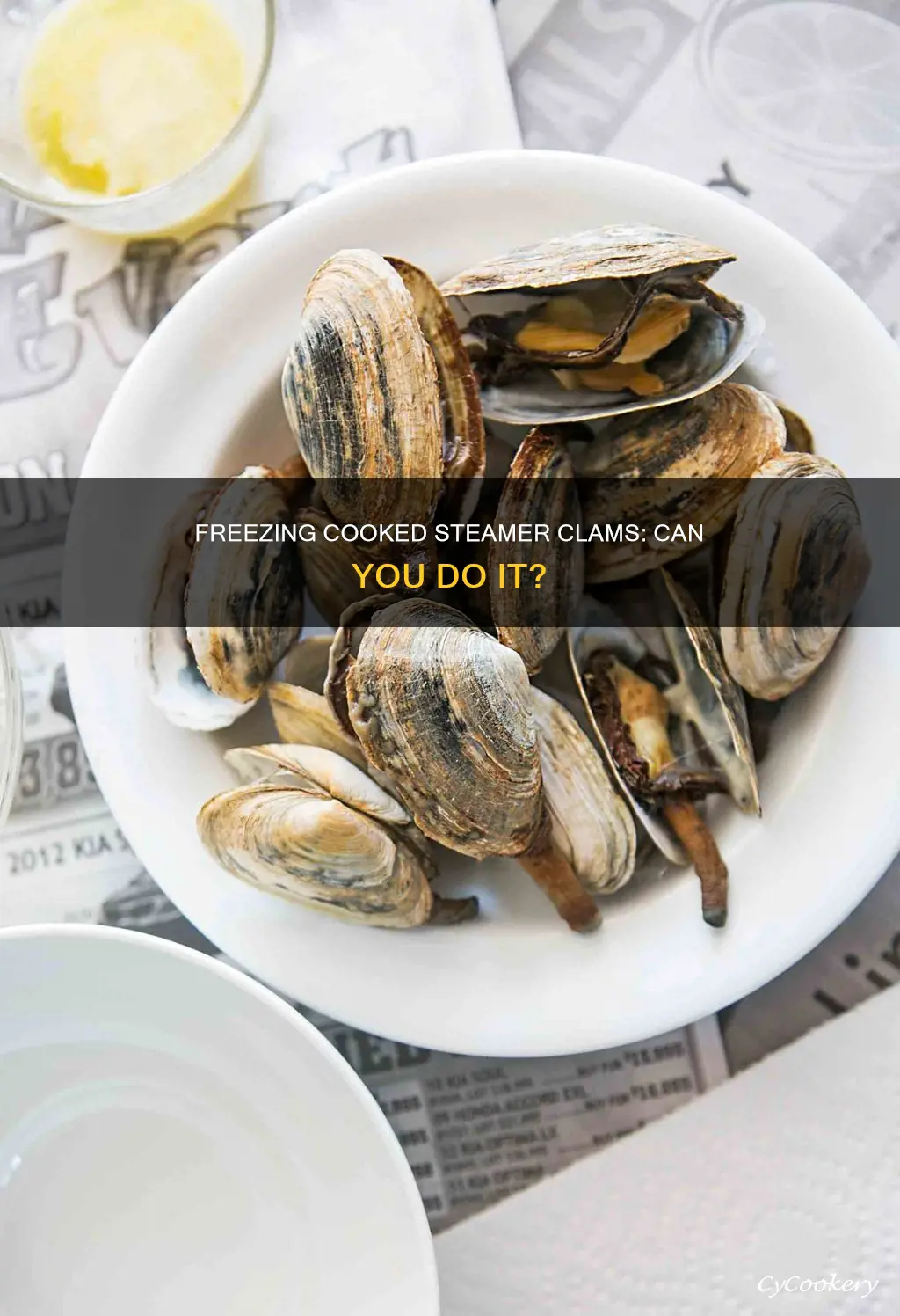 can cooked steamer clams be frozen