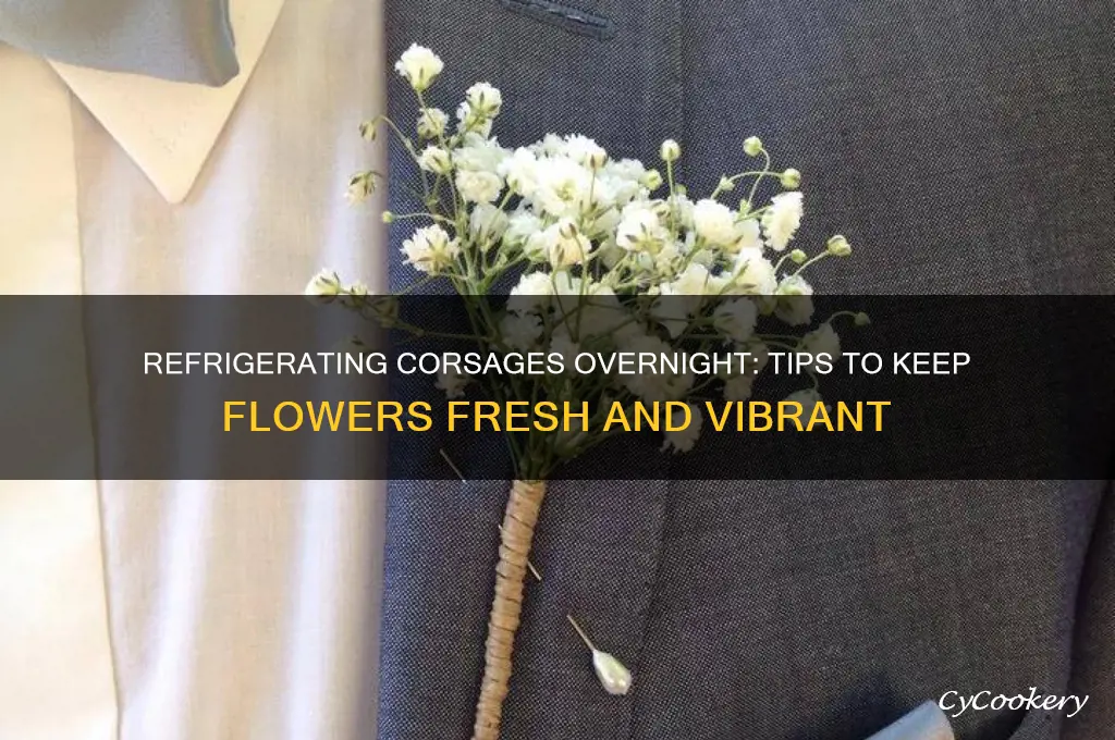 can corsages be refrigerated overnight
