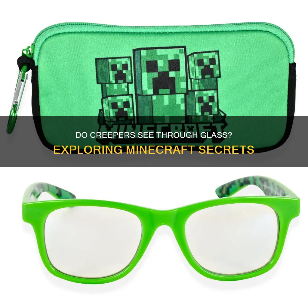 can creepers see through glass panes