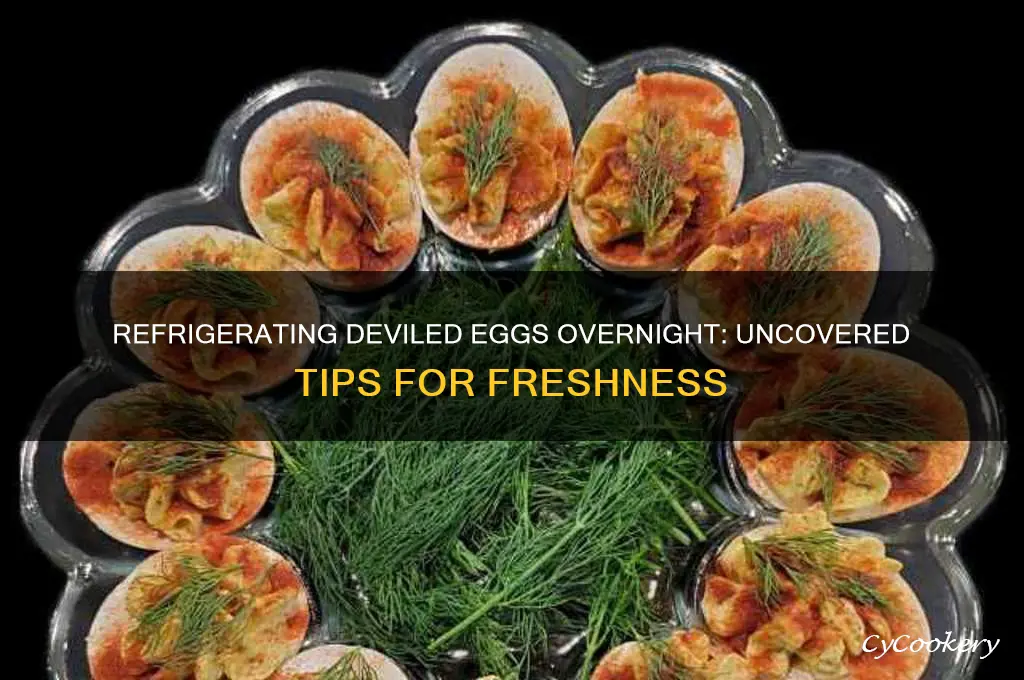 can deviled eggs be refrigerated overnight uncovered