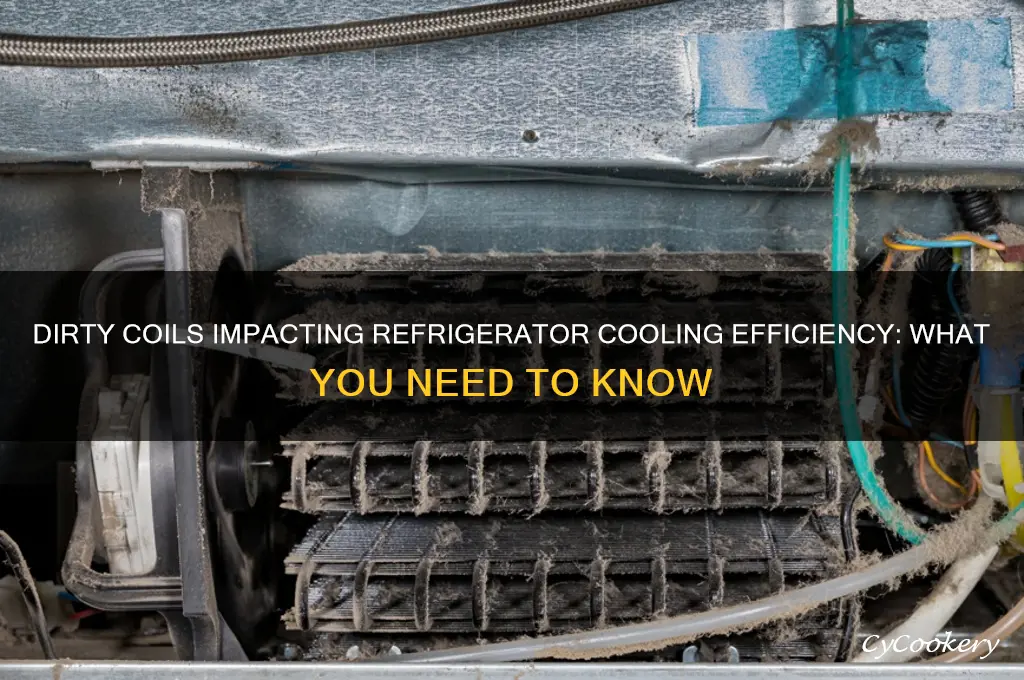 can dirty coils affect cooling in a refrigerator