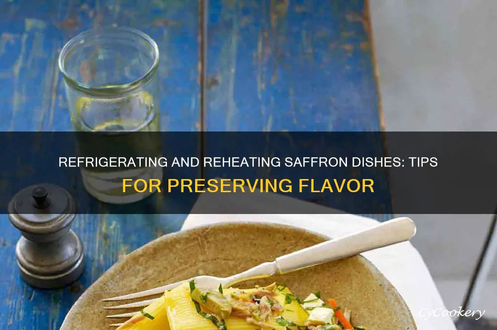 can dish with saffron be refrigerated and reheated