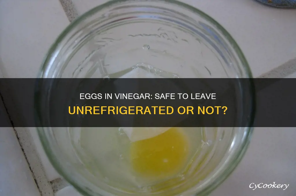 can eggs in vinegar be left out of refrigerator
