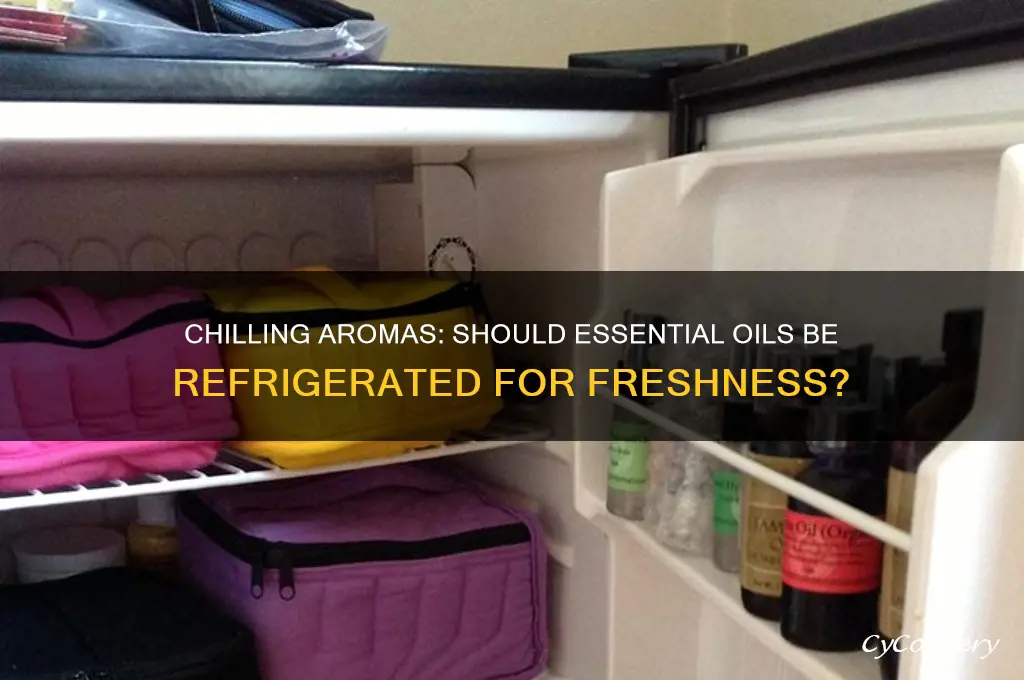can esssential oils be stred in the refrigerator