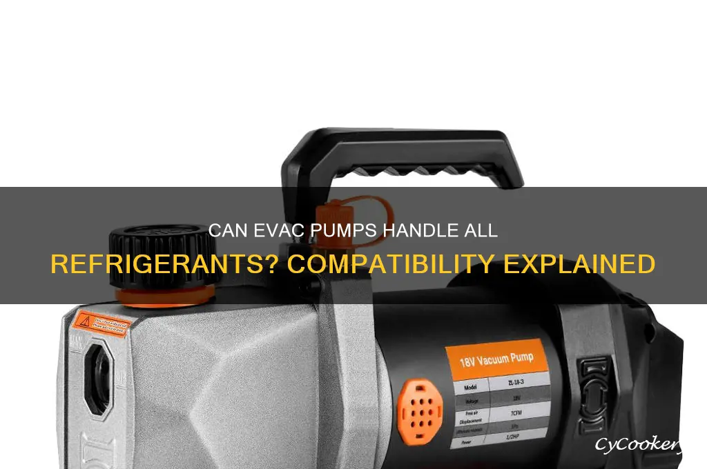 can evac pump be use on any refrigerant