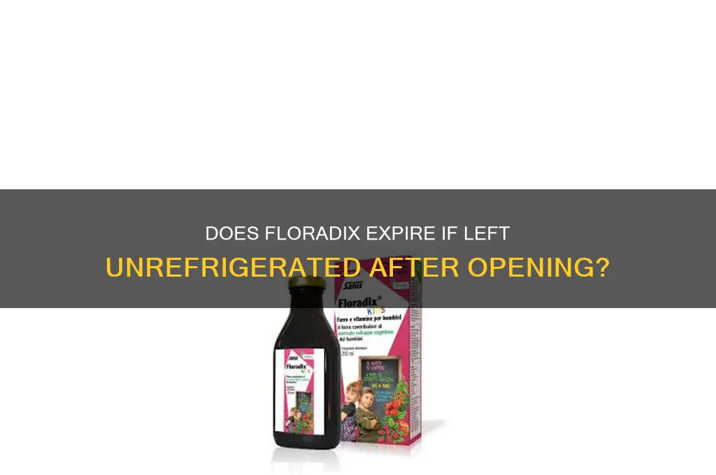can floradix go bad if not refrigerated after opening
