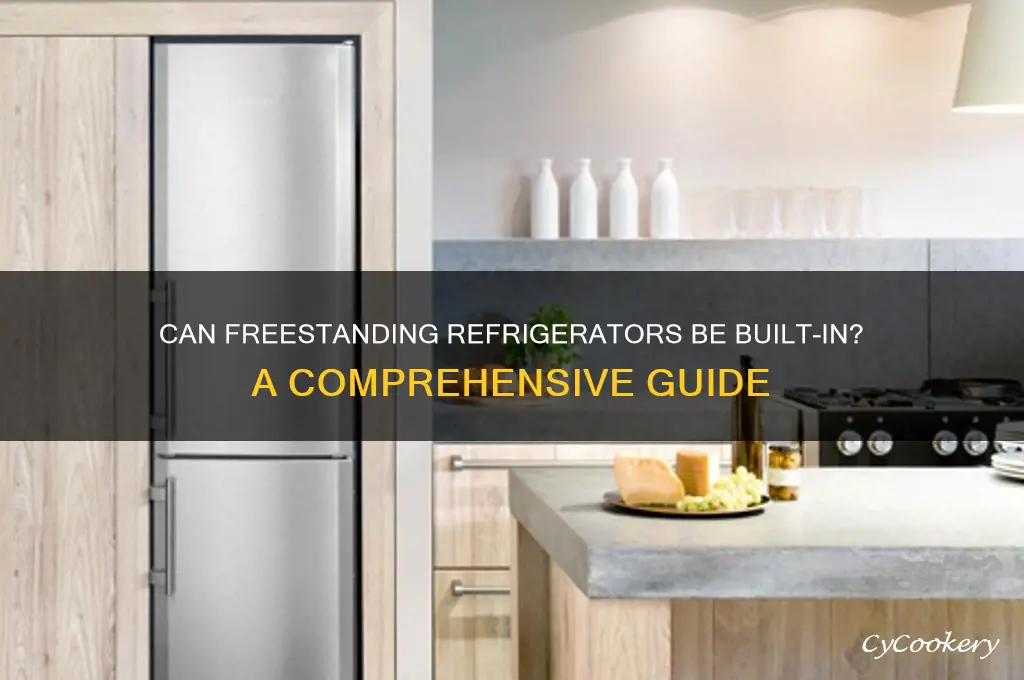 can freestanding refrigerator be built in