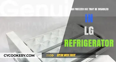How to Disable the Ice Tray in Your LG Refrigerator Freezer