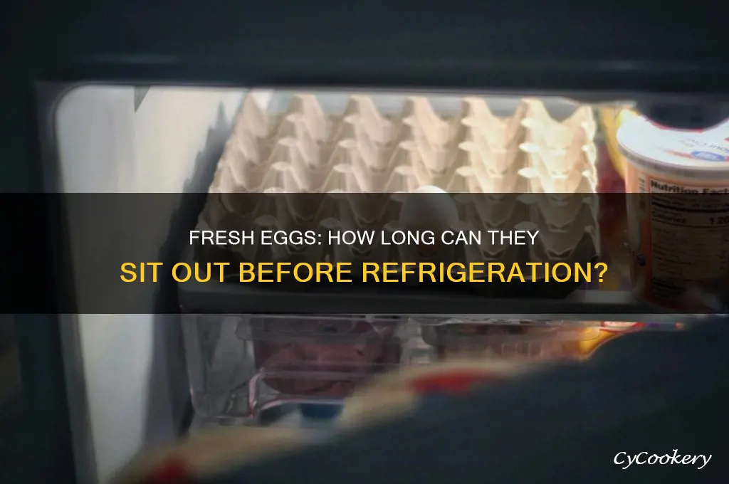 can fresh eggs go before being refrigerated