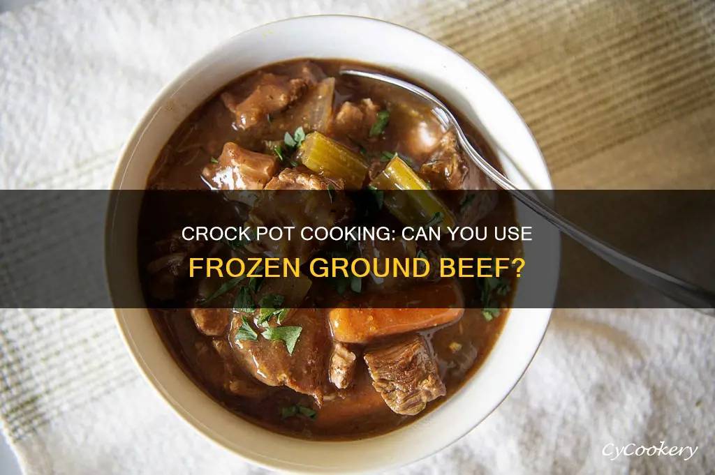 can frozen ground beef be cooked in a crock pot
