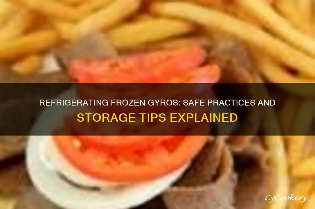 can frozen gyros be refrigerated
