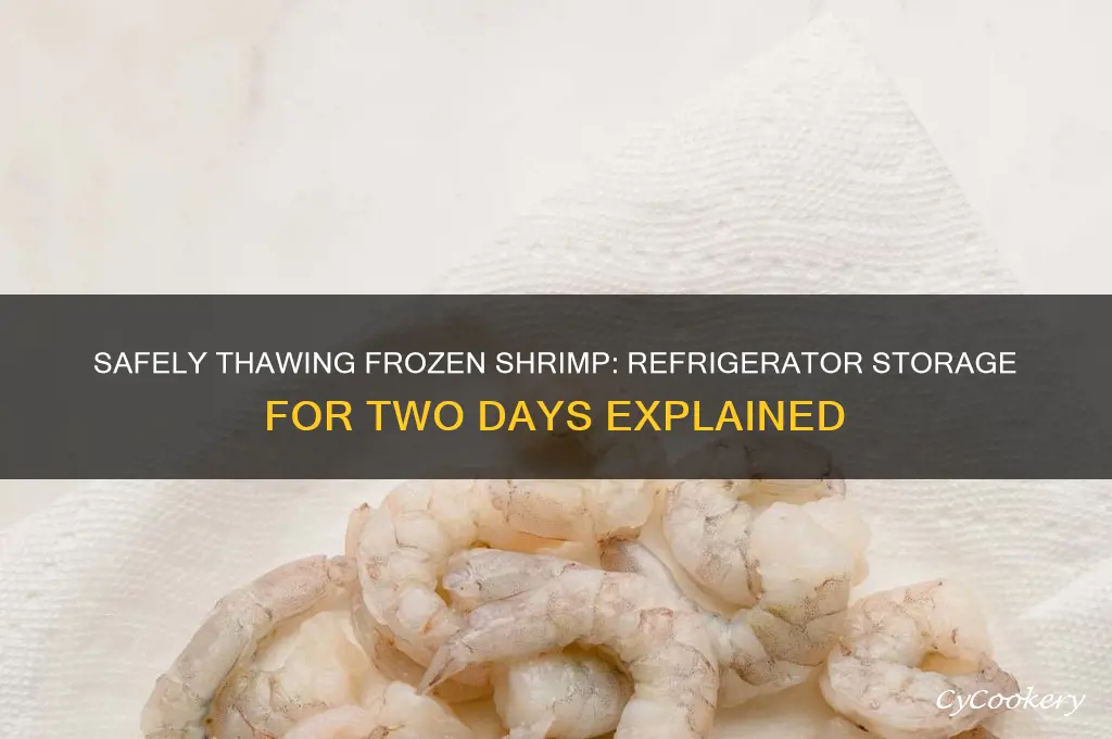can frozen shrimp be moved to refrigerator for two days