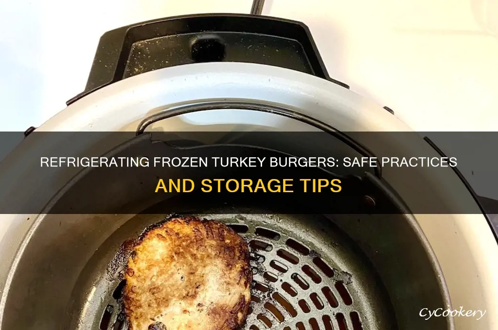 can frozen turkey burgers be refrigerated