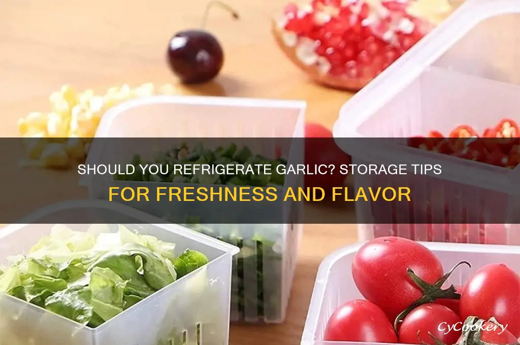 can garlic be kept in the refrigerator
