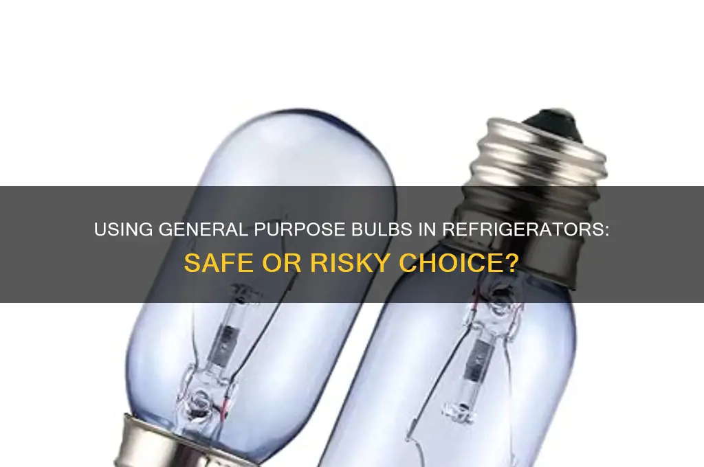 can general purpose bulbs be used in refrigerators